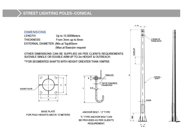  Street Lighting Poles-Conical